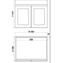 Mia 600 Matte White Wall Hung Vanities Cabinet Only Mia 600 Matte White Wall Hung Vanities Cabinet Only